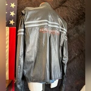 Harley-Davidson Cafe Racer Black Mens Size Large Leather Biker Jacket